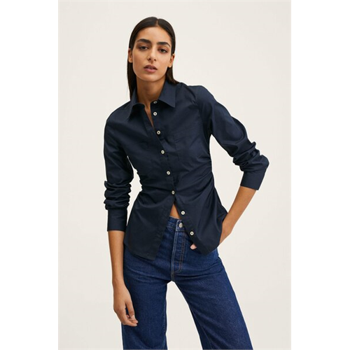 Mango Gathered Details Cotton Shirt