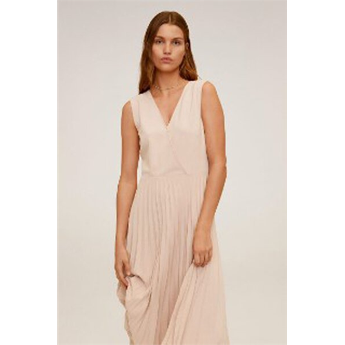 Mango Pink Pleated Dress