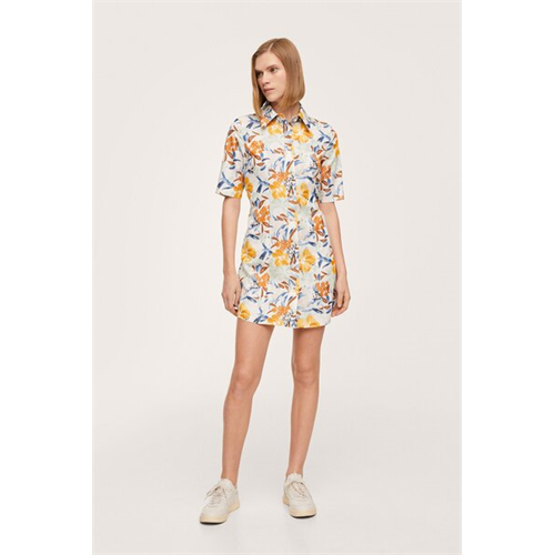 Mango Printed Shirt Dress