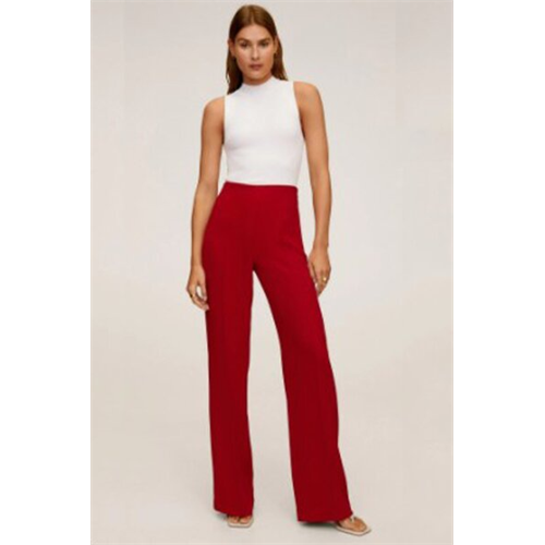 Mango Red Highwaist Trouser