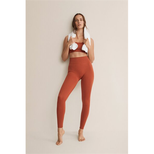 Mango Rust Basic Leggings