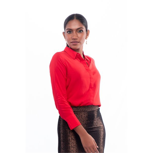Tara Red Collar Long Sleevestop