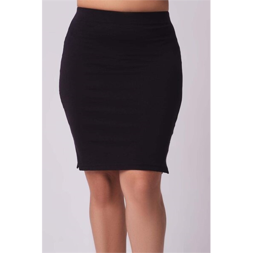 Odel Basics Black Fitted Knee Length Skirt
