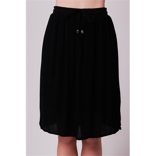 Odel Basics Black Knee Length Regular Fitted Skirt
