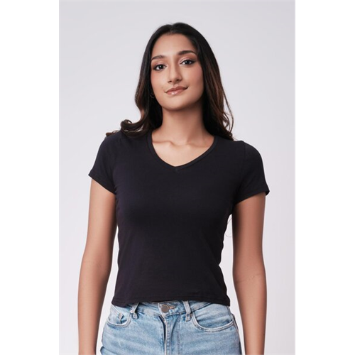 Odel Basics Black V Neck Tshirt