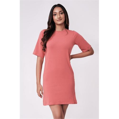 Odel Basics Brick Red Short Sleeve Tshirt Dress