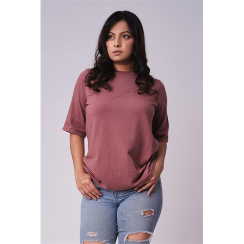 Odel Basics Brown Drop Shoulder Oversized Tshirt