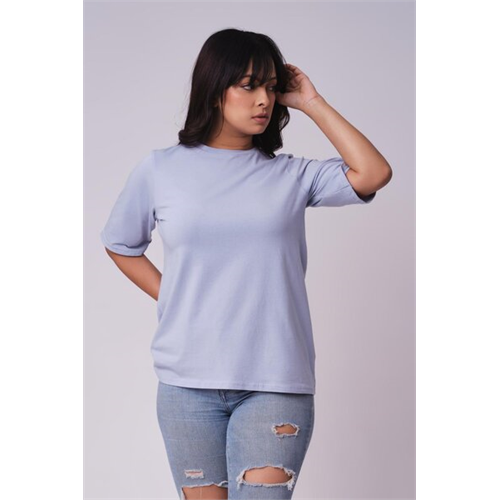 Odel Basics Dull Blue Drop Shoulder Oversized Tshirt