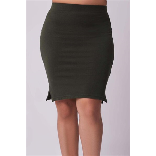 Odel Basics Green Fitted Knee Length Skirt