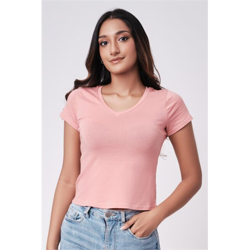 Odel Basics Light Pink V Neck Tshirt