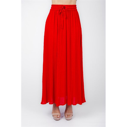 Odel Basics Red Textured Maxi Skirt
