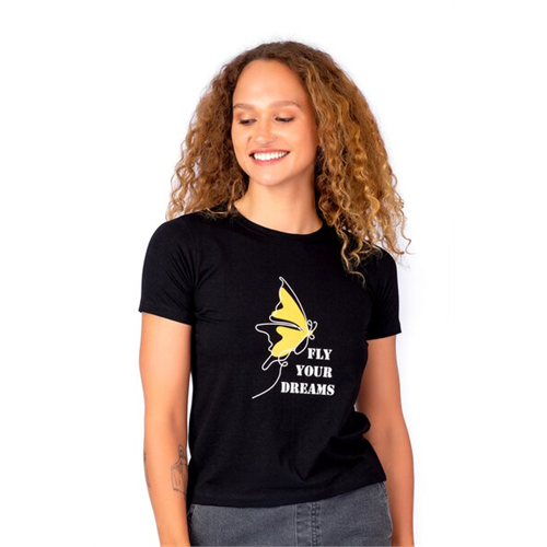 Odel Black Butterfly Graphic Printed Tee