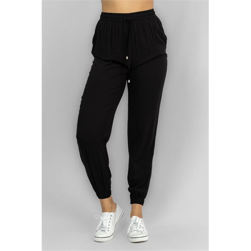Odel Black Drawstring Elasticated Cuff Loose Fit Jogger