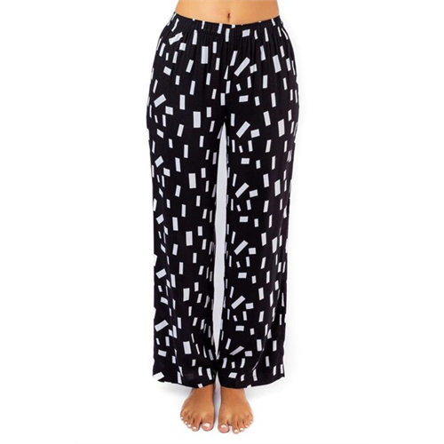 Odel Black Printed Viscose Pyjama Pant