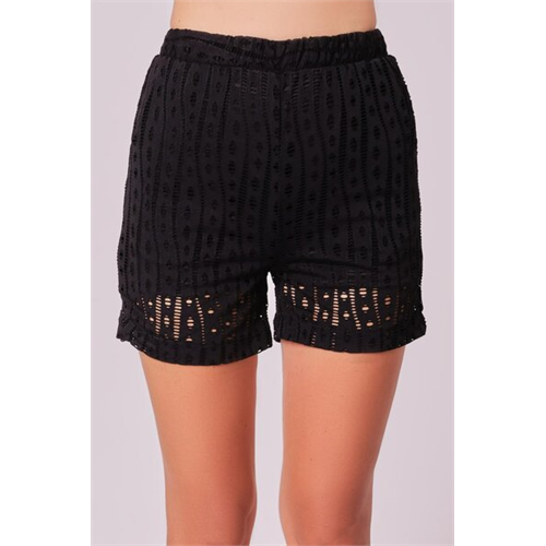Odel Black Pull On Lace Shorts