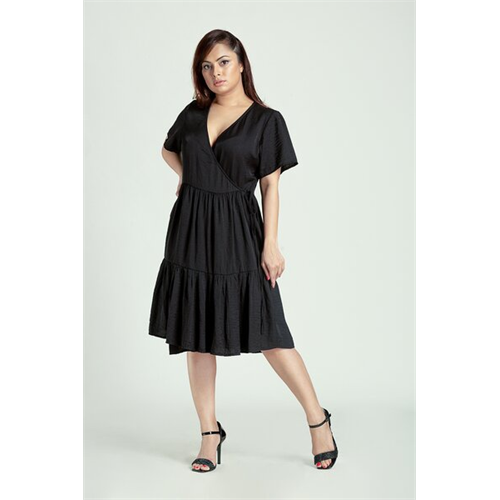 Odel Black Tiered Dress