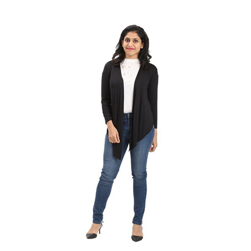 Odel Black Viscose Basic Cardigan