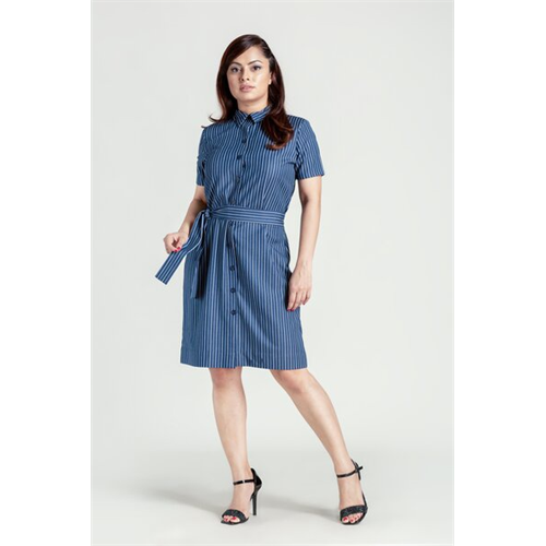 Odel Blue Button Up Dress