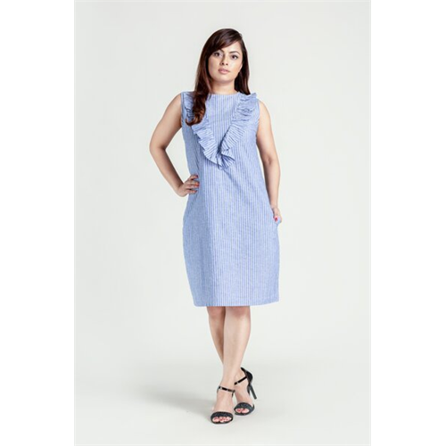 Odel Blue Ruffle Dress
