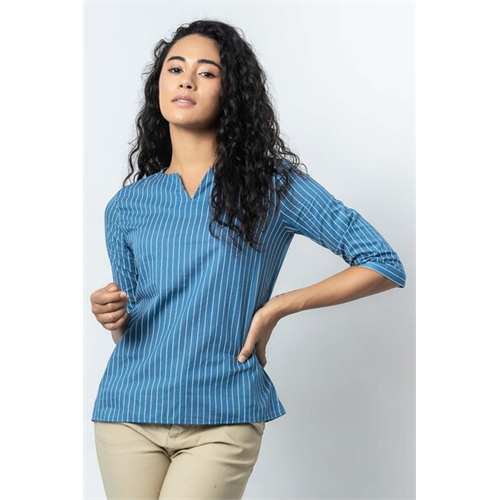 Odel Blue Striped Tunic Top