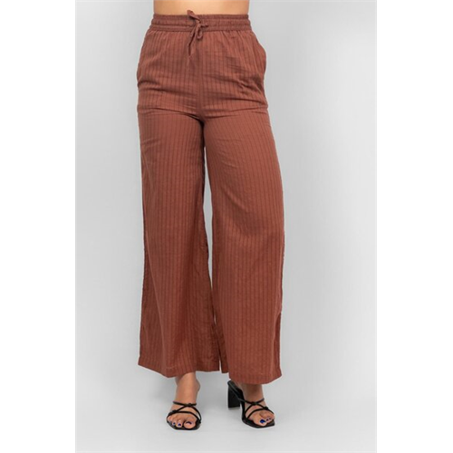 Odel Brown Elasticated Wide Leg Light Weight Pant