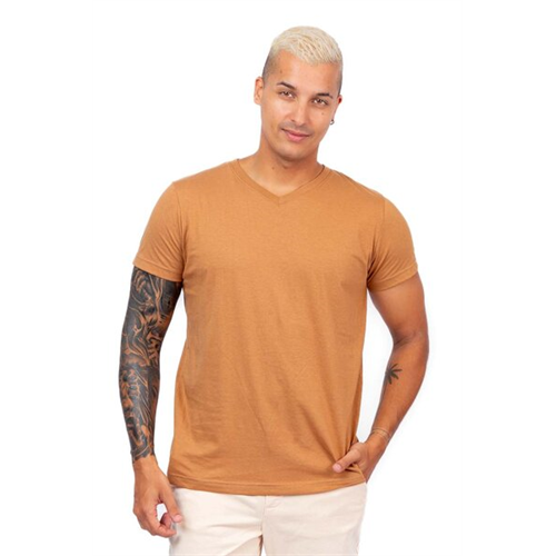 Odel Brown Tshirt Basic V Neck