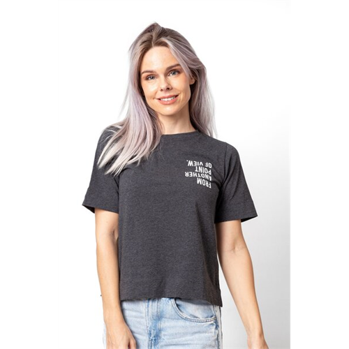 Odel Charcoal Slogan Printed Tshirt