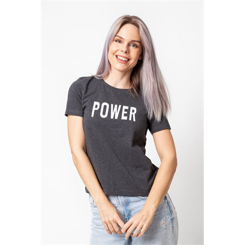 Odel Charcoal Slogan Printed Tshirt