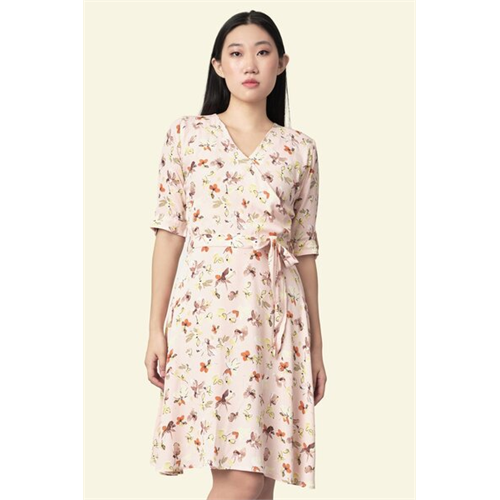 Odel Floral Pink Wrap Dress