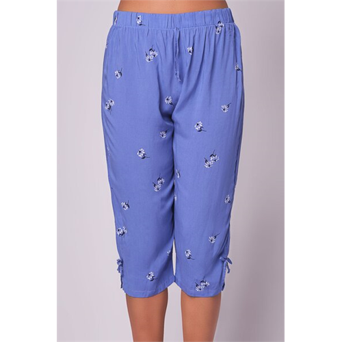 Odel Floral Print Viscose Pyjama Three Quarter Bottom