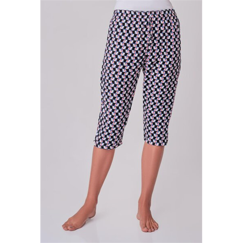 Odel Geo Printed Viscose Pj Three Quarter Pant