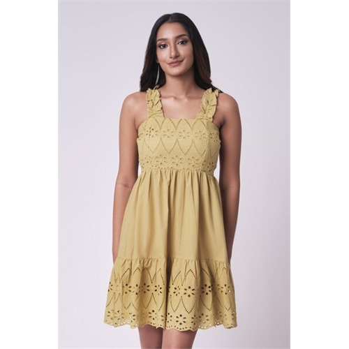 Odel Green Strappy Cutlon Mini Dress