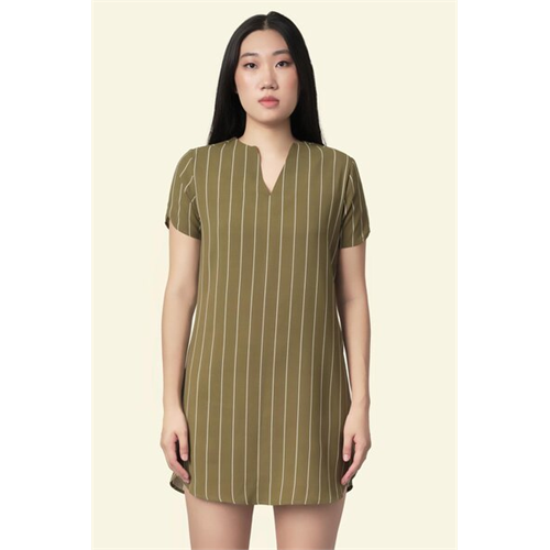 Odel Green Striped Shift Dress