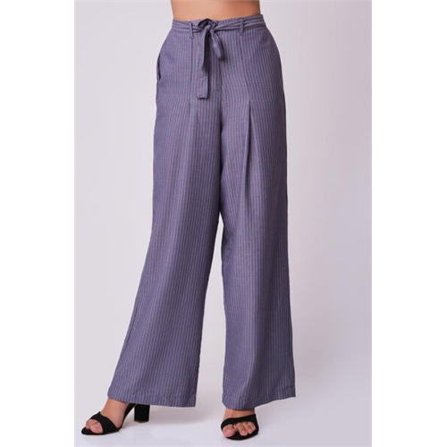 Odel Grey Pin Striped Button Fly Pant