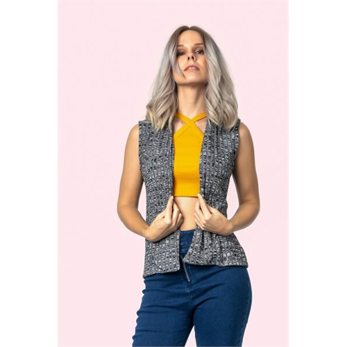 Odel Grey Sleeveless Cardigan