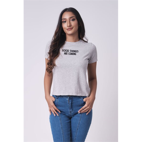 Odel Grey Slogan Printed Tshirt