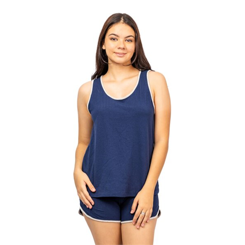 Odel Navy Pyjama Set with tank top