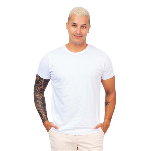 Odel Neck White Tshirt Basic Crew