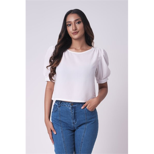 Odel Off White Puff Sleeve Top