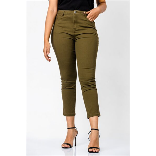 Odel Olive Mid Length Skinny Trouser