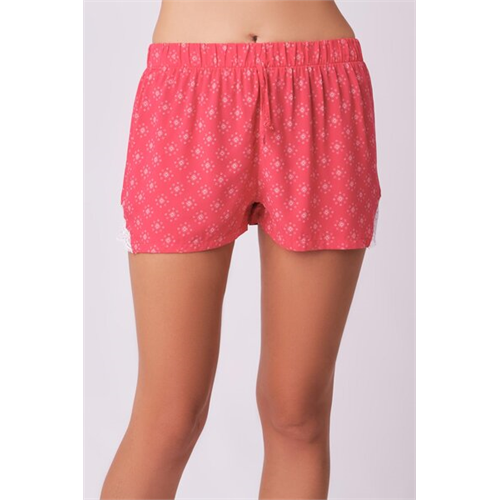 Odel Orange & White Printed Viscose Pyjama Shorts