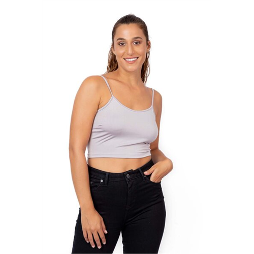 Odel Pale Grey Bodycon Skinny Top