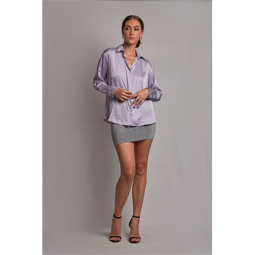 Odel Pale Purple Shimmer Oversized Longsleeve Shirt