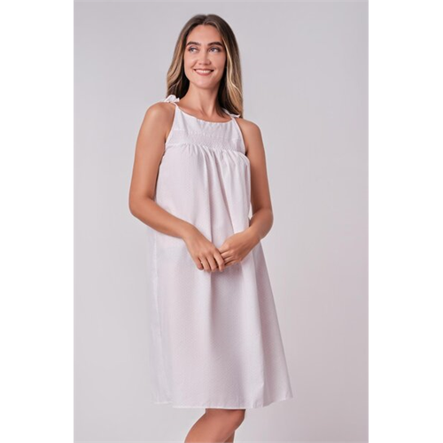 Odel Pink Dotted Long Cotton Night Dress