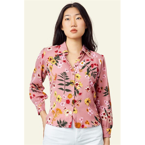 Odel Pink Floral Long Sleeve Shirt