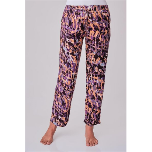 Odel Purple Printed Viscose Pyjama Long Pant