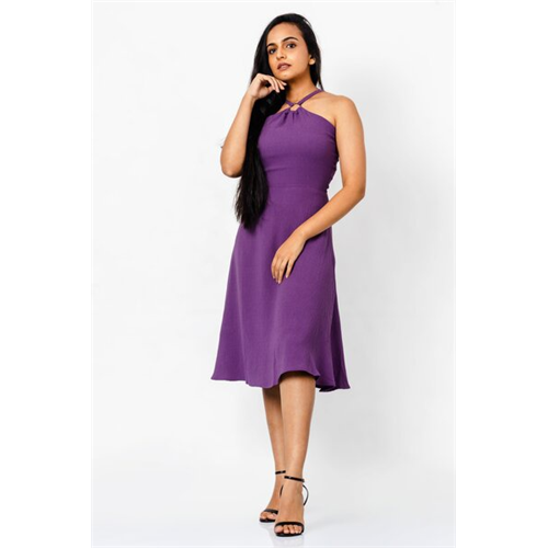 Odel Purple Ring Detail Dress