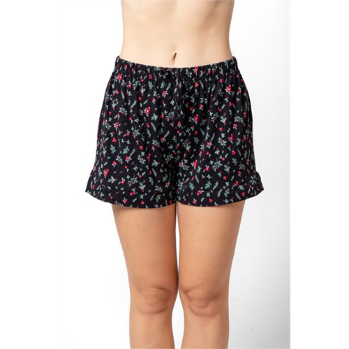 Odel Red & Black Floral Night Short