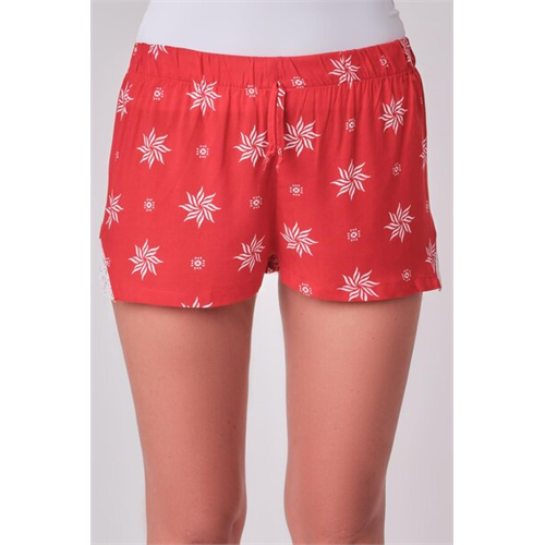 Odel Red Floral Viscose Pyjama Shorts