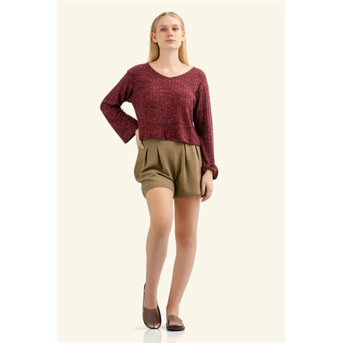 Odel Red Long Sleeve Loose Tshirt